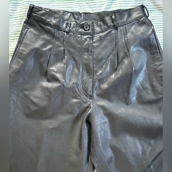 Arlando Vintage Black Leather Pants - Picture 8 of 10